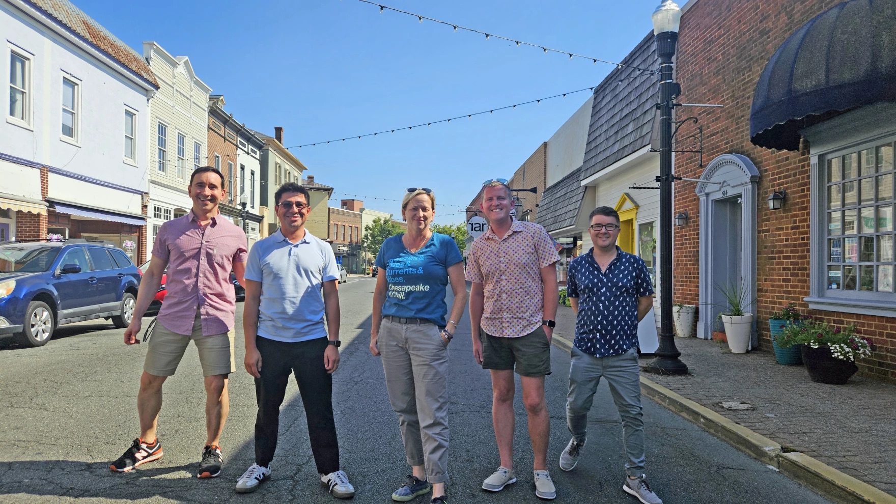 James Lumalcuri, Brian Orjuela, Lauren Mross, Caleb Holland, and Corey van Vlymen